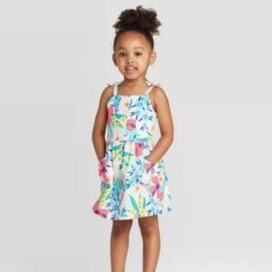 NWT 2T Cat & Jack Floral Tank Dress Sundress